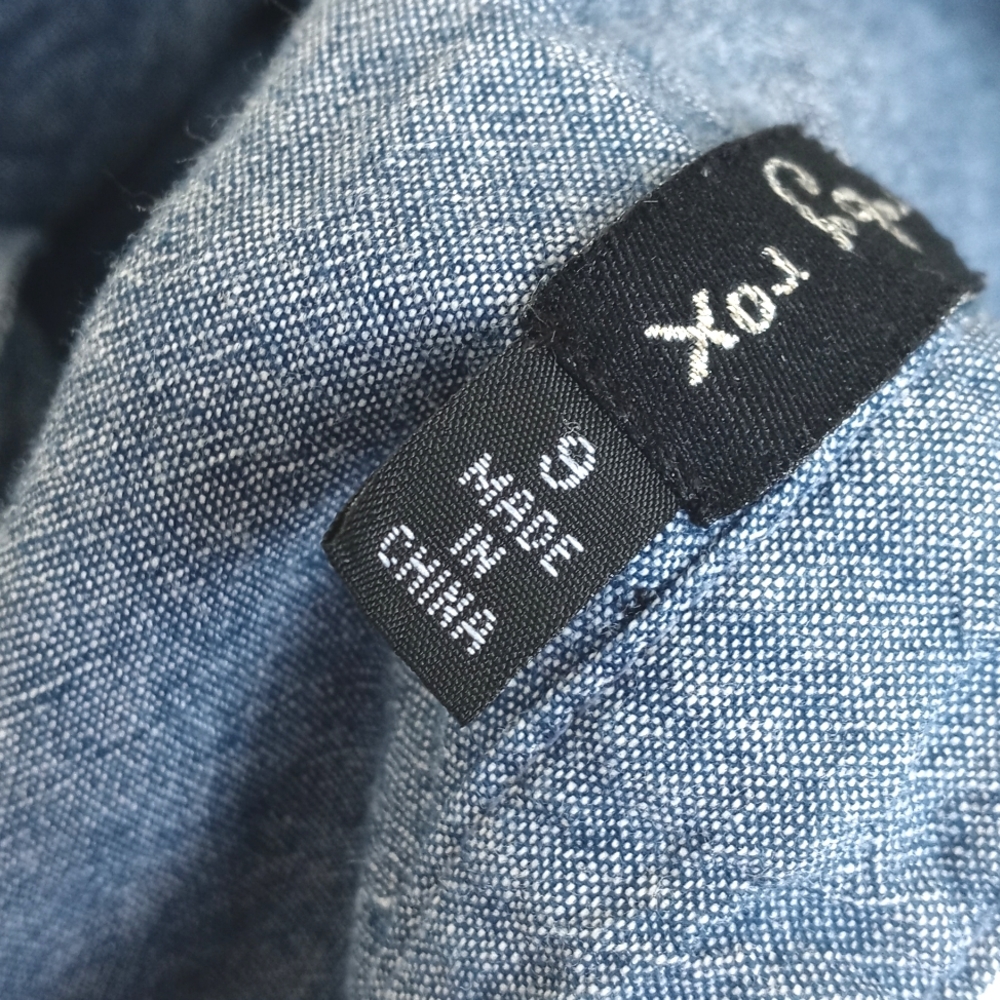 Ruby Rose Women's Soft Denim Blue Shirt 3/4 - Full Sleeve Dress Size 9 - Picture 8 of 13